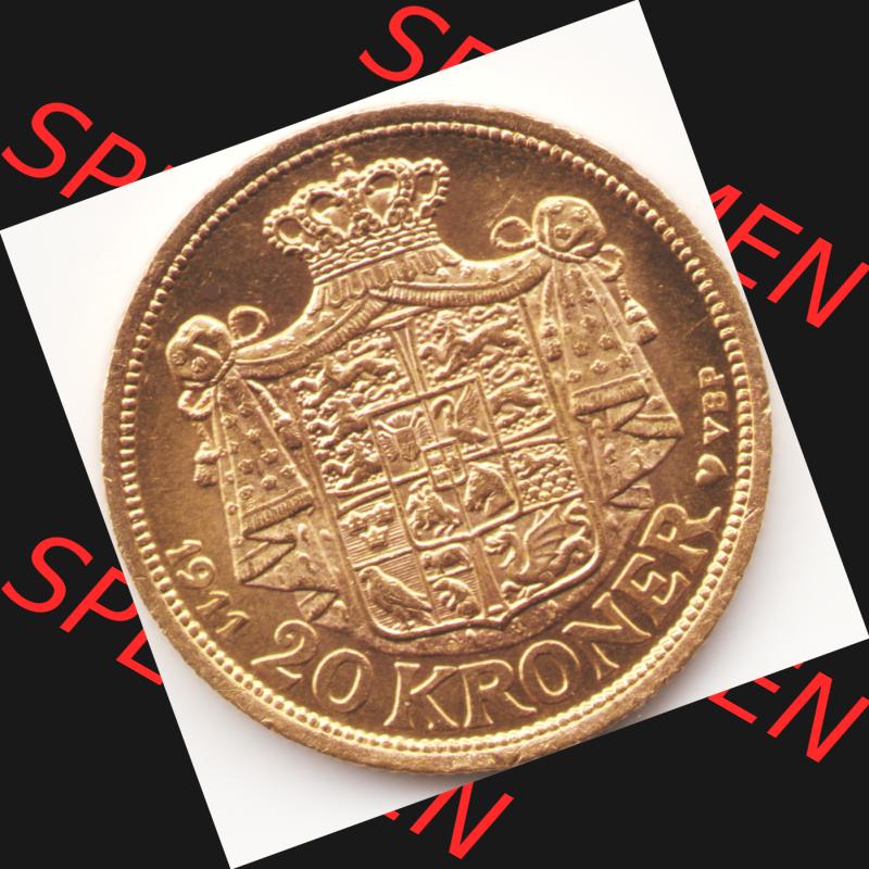 Goldmünzen Dänemark: 1908-1912, 20 Kronen 1911 Sammlung