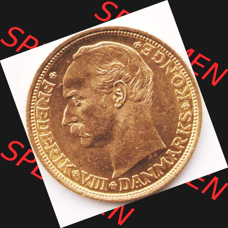 Goldmünzen Dänemark: 1908-1912, 20 Kronen 1911. Rückseite der alten dänischen Goldmünze aus Dänemark zum katalogisieren und verwalten im Münzen-Katalog... Sammlung