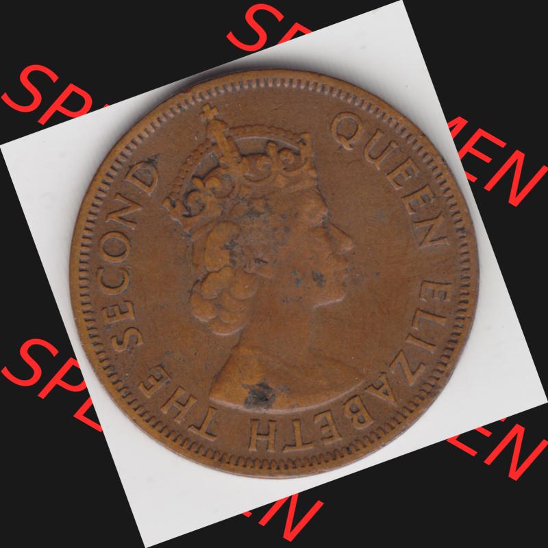 Umlaufmünzen Zypern: 1955-1956, 5 Mils. Vorderseite der Münze aus Zypern als Bildmaterial für Sammler und Münzen-Webseiten hier im online Katalog und Datenbank für... Sammlung