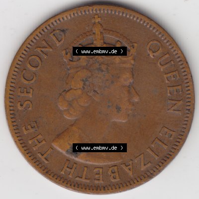 Umlaufmünzen Zypern: 1955-1956, 5 Mils. Vorderseite der Münze aus Zypern als Bildmaterial für Sammler und Münzen-Webseiten hier im online Katalog und Datenbank für... Sammlung