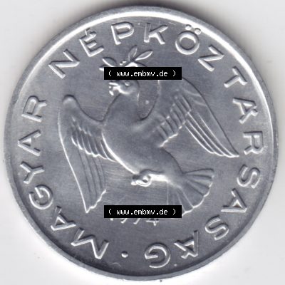 Umlaufmünzen Ungarn: 1967-1989 10 Filler. Vorderseite der Münze aus Ungarn als Bildmaterial für Sammler und Münzen-Webseiten hier im online Katalog und Datenbank für... Sammlung