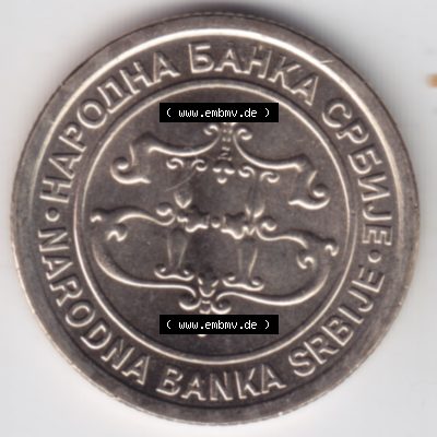 Umlaufmünzen Serbien: 2003-2003, 5 Dinara. Münze aus Serbien als Bildmaterial für Sammler und Münzen-Webseiten hier im online Katalog und Datenbank für Europäische... Sammlung