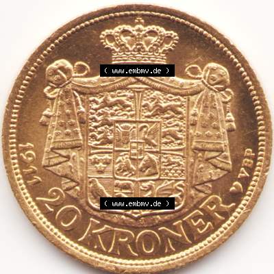 Goldmünzen Dänemark: 1908-1912, 20 Kronen 1911 Sammlung