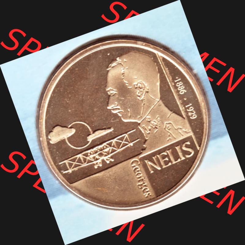 Münzen Belgien Umlaufmünze Münzsatz Sabena 1998, Medaille Sabena 75, 1923-1998. Rückseite der alten belgischen Francs Umlaufmünze aus Belgien vor Einführung... Sammlung