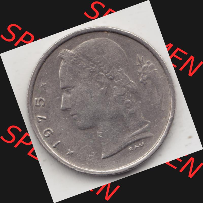Münzen Belgien Umlaufmünze 1950-1988, 1 Francs-Franken 1975 Belgie. Rückseite der alten belgischen Francs Umlaufmünze aus Belgien vor Einführung der Euromünzen... Sammlung