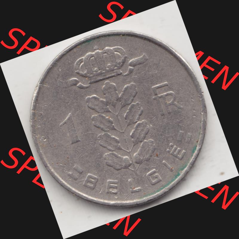 Münzen Belgien Umlaufmünze 1950-1988, 1 Francs-Franken 1964 Belgie. Vorderseite der alten belgischen Francs Umlaufmünze aus Belgien vor Einführung der Euromünzen in... Sammlung