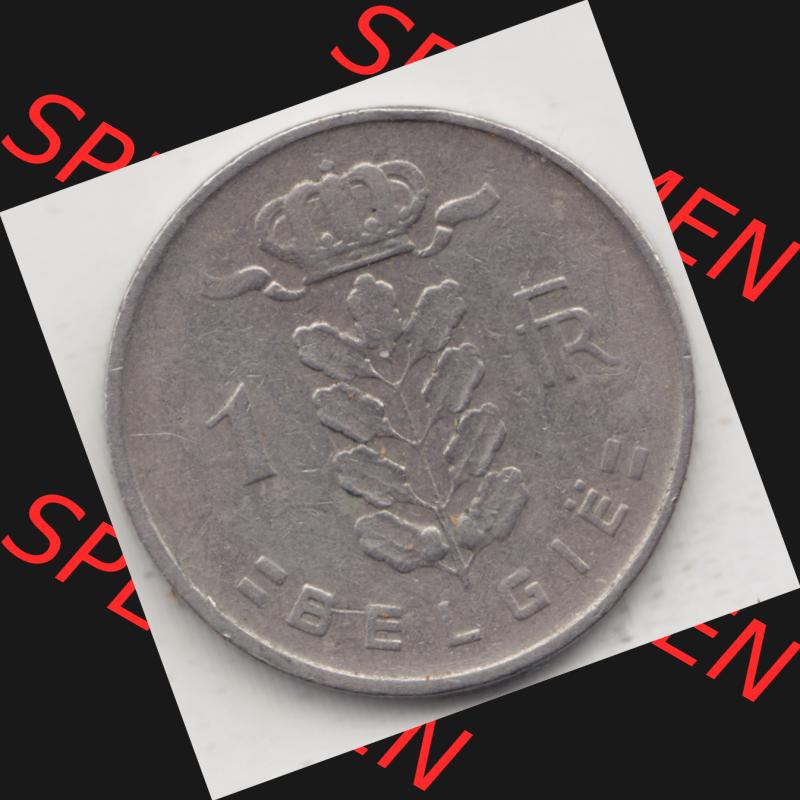 Münzen Belgien Umlaufmünze 1950-1988, 1 Francs-Franken 1959 Belgie. Vorderseite der alten belgischen Francs Umlaufmünze aus Belgien vor Einführung der Euromünzen in... Sammlung