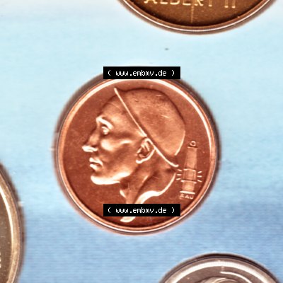 Münzen Belgien Umlaufmünze Münzsatz Sabena 1998 50 Centimes. Rückseite der alten belgischen Francs Umlaufmünze aus Belgien vor Einführung der Euromünzen in Belgien... Sammlung