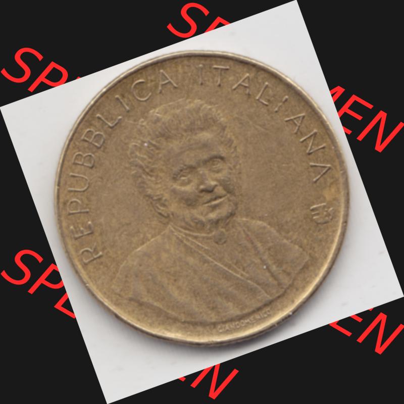 Münzen Italien Gedenkmünze 1980-1980, 200 Lire FAO - Internationales Jahr der Frau. Rückseite der alten italienischen Münze aus Italien in der italienischen Lira-Währung... Sammlung