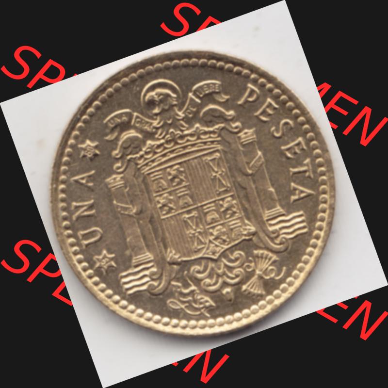 Münzen Spanien Umlaufmünze 1975-1975, 1 Pesete 1979. Vorderseite der alten Peseten Umlaufmünze aus Spanien vor Einführung der Euromünzen in Spanien zum katalogisieren... Sammlung
