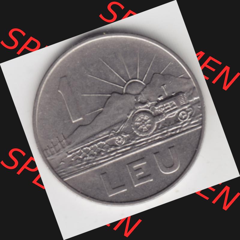 Münzen Rumänien Umlaufmünze 1966-1966, 1 Leu, Bild mit Vorderseite der Münze als Bildmaterial Sammlung