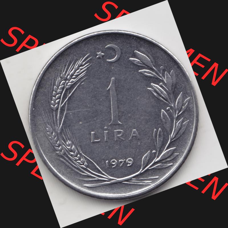 Münzen Türkei Umlaufmünze 1967-1980, 1 Lira - Lire. Vorderseite der Münze der Türkei als Bildmaterial für Sammler und Münzen-Webseiten hier im online Katalog... Sammlung