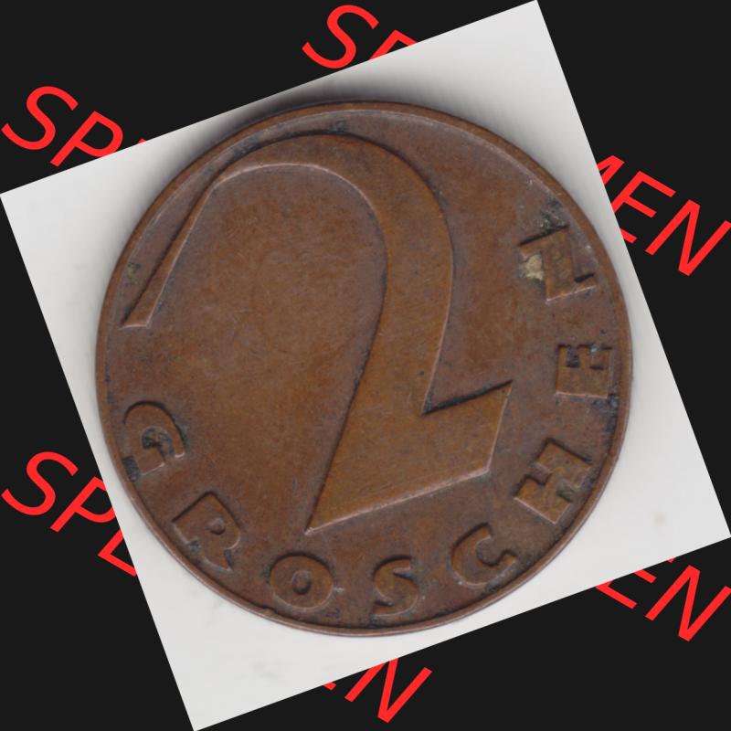Münzen Österreich Umlaufmünze 1925-1938, 2 Groschen 1928, Bild mit Vorderseite der Münze aus Österreich als Bildmaterial, für dich selbst Sammlung