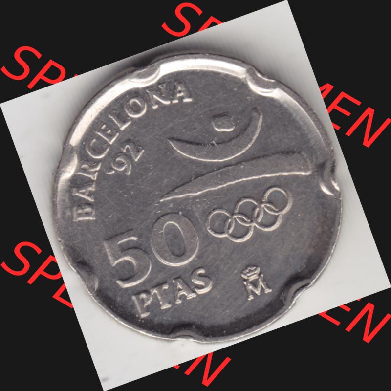 Münzen Spanien Umlaufmünze 1992-1992, 50 PTAS - Peseten 1992. Vorderseite der alten Peseten Umlaufmünze aus Spanien vor Einführung der Euromünzen in Spanien zum katalogisieren... Sammlung