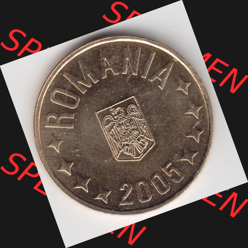 Münzen Rumänien Umlaufmünze 2005-2012, 50 Bani 2005, Bild mit Rückseite der Münze als Bildmaterial Sammlung