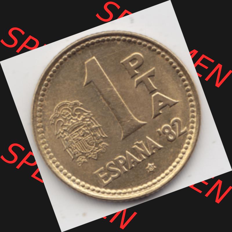 Münzen Spanien Umlaufmünze 1980-1980, 1 Pesete 1981. Vorderseite der alten Peseten Umlaufmünze aus Spanien vor Einführung der Euromünzen in Spanien zum katalogisieren... Sammlung