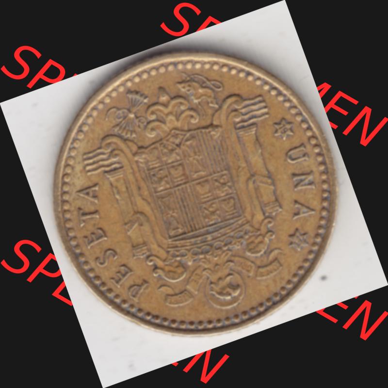 Münzen Spanien Umlaufmünze 1966-1966, 1 Peseta, Pesete. Vorderseite der alten Peseten Umlaufmünze aus Spanien vor Einführung der Euromünzen in Spanien zum katalogisieren... Sammlung