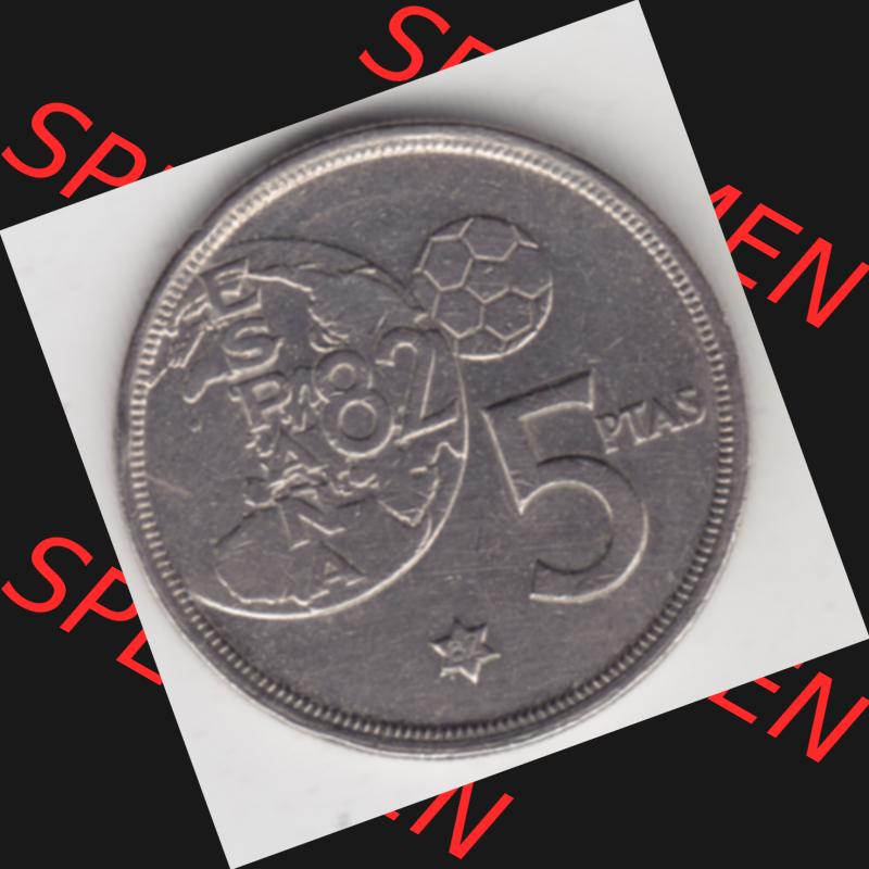 Münzen Spanien Umlaufmünze 1980-1980, 5 Peseten 1982. Vorderseite der alten Peseten Umlaufmünze aus Spanien vor Einführung der Euromünzen in Spanien zum katalogisieren... Sammlung