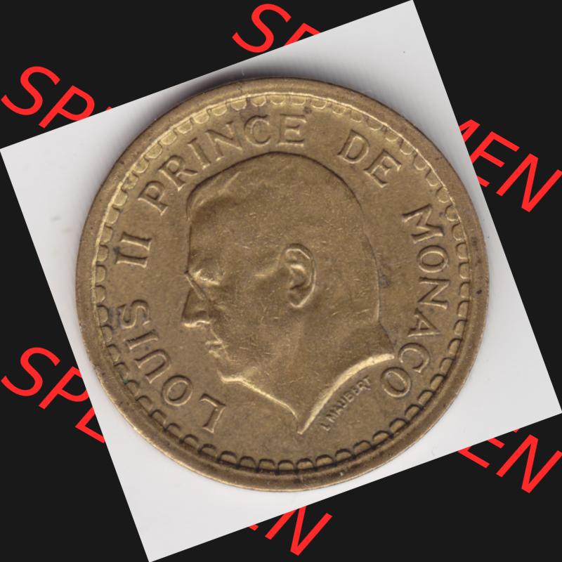 Münzen Monaco Umlaufmünze 1945-1945, 1 Fr, Franc, Franken, Louis II Prince de Monaco (2) Sammlung