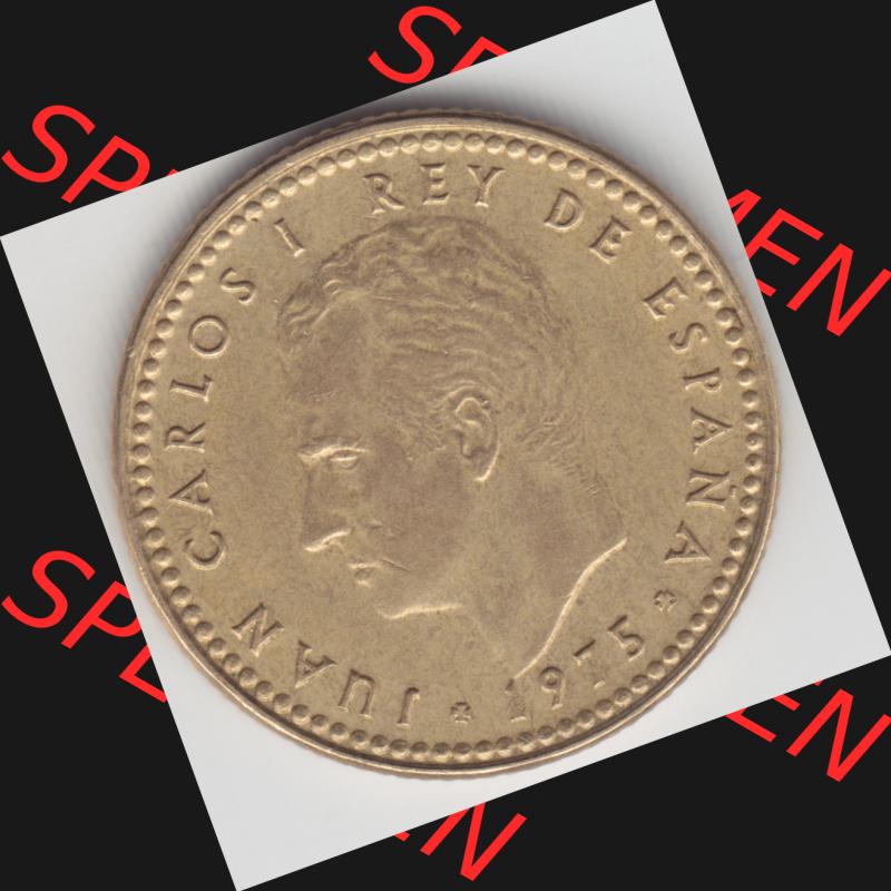 Münzen Spanien Umlaufmünze 1975, 1975-1980, Una Peseta, 1 Pesete 1979. Rückseite der spanischen Umlaufmünze aus Spanien vor der Euro-Einführung in Spanien... Sammlung