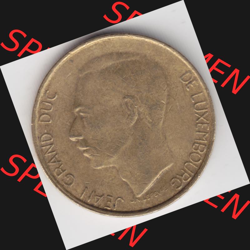 Münzen Luxemburg Umlaufmünze 1986-1988, 5 F, Francs, Franken 1987, Bild mit Rückseite der Münze als Bildmaterial Sammlung