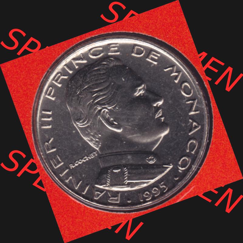 Münzen Monaco Umlaufmünze 1965-1995, 1/2 Francs 1995 (2) Sammlung