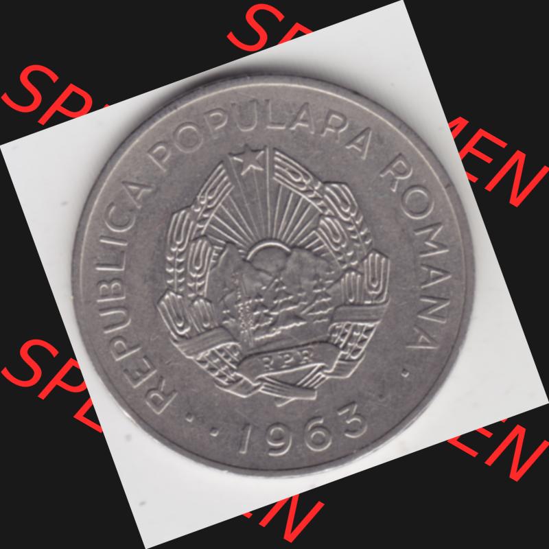 Münzen Rumänien Umlaufmünze 1963-1963, 3 Lei, Bild mit Rückseite der Münze als Bildmaterial Sammlung