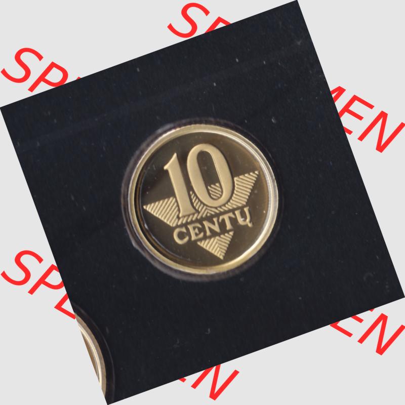 Münzen Litauen Umlaufmünze 2003 10 Centu, Bild mit Vorderseite der Münze als Bildmaterial Sammlung