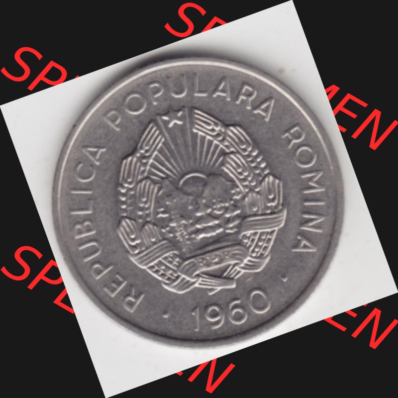 Münzen Rumänien Umlaufmünze 1960-1960, 25 Bani, Bild mit Rückseite der Münze als Bildmaterial Sammlung