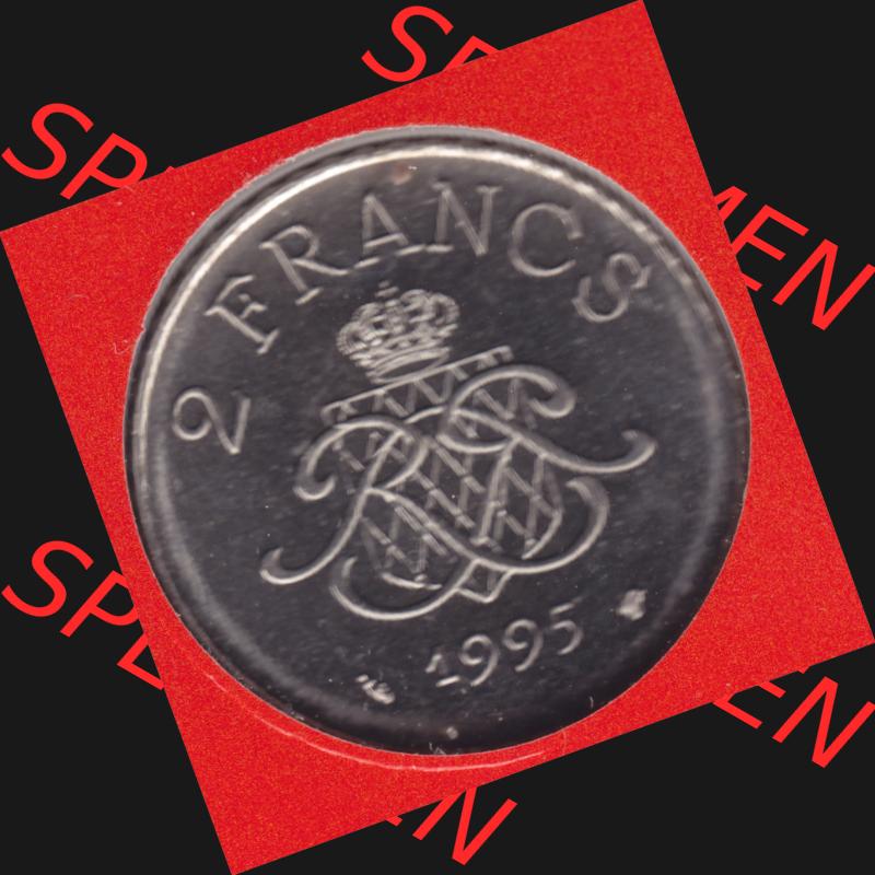 Münzen Monaco Umlaufmünze 1995-1995, 2 Francs 1995 (1) Sammlung