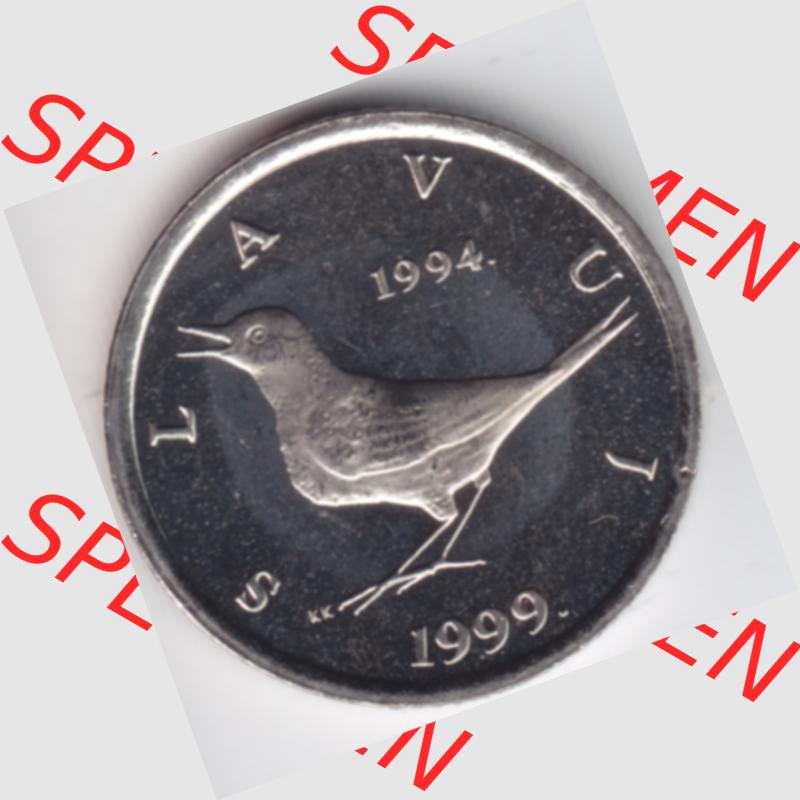 Münzen Kroatien Umlaufmünze 1999, 1 Kuna, Bild mit Vorderseite der Münze als Bildmaterial Sammlung