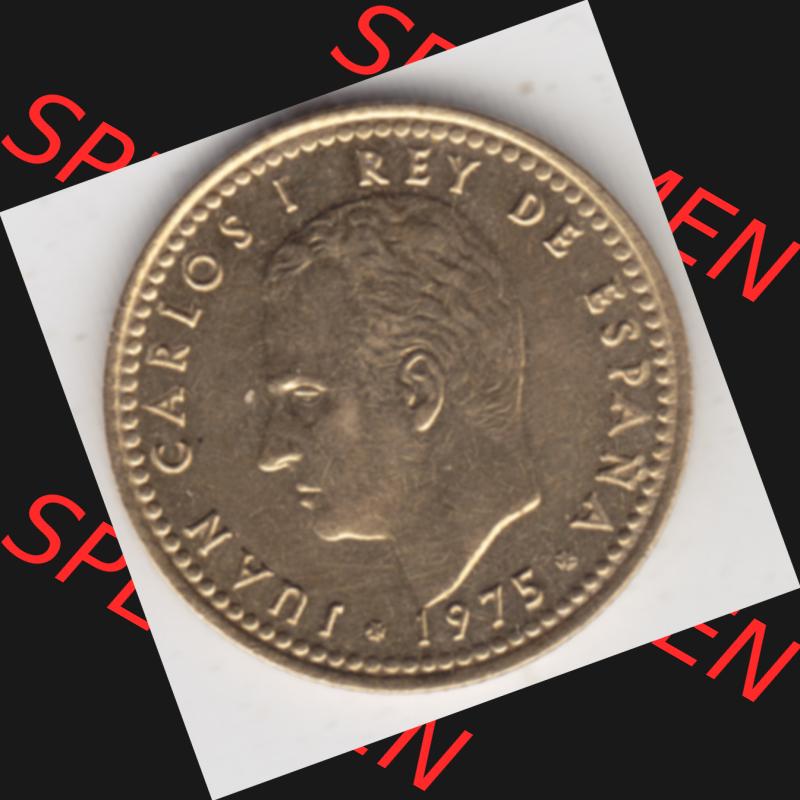 Münzen Spanien Umlaufmünze 1975-1975, 1 Pesete 1979. Rückseite der spanischen Umlaufmünze aus Spanien vor der Euro-Einführung in Spanien zum katalogisieren im spanischen... Sammlung