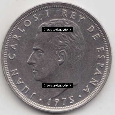 Münzen Spanien Umlaufmünze 1975-1975, 25 Peseten 1979. Rückseite der spanischen Umlaufmünze aus Spanien vor der Euro-Einführung in Spanien zum katalogisieren im spanischen... Sammlung