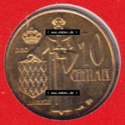 Münzen Monaco Umlaufmünze 1962-1995, 10 Centimes 1995 (1) Sammlung