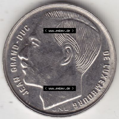 Münzen Luxemburg Umlaufmünze 1988-1995, 1 Franken - Francs 1990, Bild mit Rückseite der Münze als Bildmaterial Sammlung