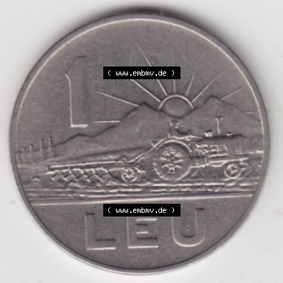 Münzen Rumänien Umlaufmünze 1963-1963, 1 Leu, Bild mit Vorderseite der Münze als Bildmaterial Sammlung
