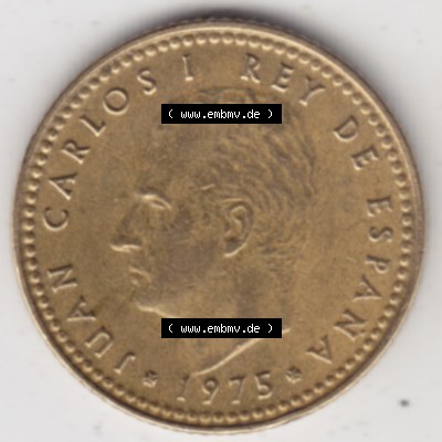 Münzen Spanien Umlaufmünze 1975-1975, 1 Peseta, Pesete 1979. Rückseite der spanischen Umlaufmünze aus Spanien vor der Euro-Einführung in Spanien zum katalogisieren... Sammlung