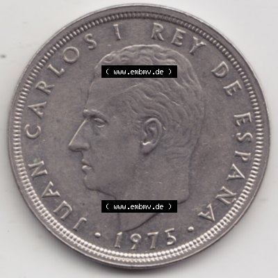 Münzen Spanien Umlaufmünze 1975-1975, 50 Peseten 1980. Rückseite der spanischen Umlaufmünze aus Spanien vor der Euro-Einführung in Spanien zum katalogisieren im spanischen... Sammlung