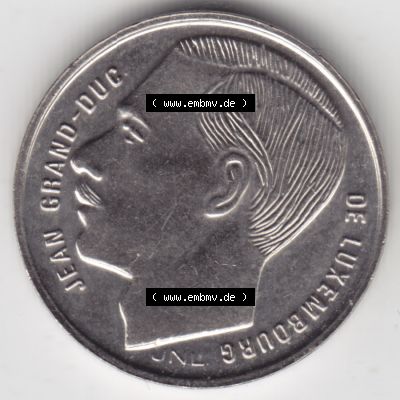 Münzen Luxemburg Umlaufmünze 1988-1995, 1 Franc - Franken 1988, Bild mit Rückseite der Münze als Bildmaterial Sammlung