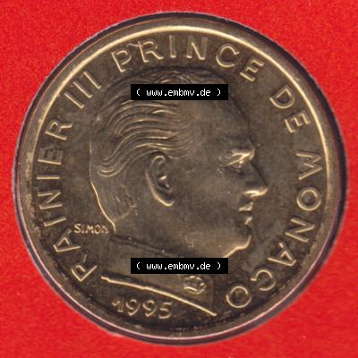 Münzen Monaco Umlaufmünze 1962-1995, 10 Centimes 1995 (2) Sammlung