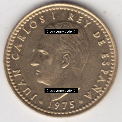 Münzen Spanien Umlaufmünze 1975-1975, 1 Pesete 1979. Rückseite der spanischen Umlaufmünze aus Spanien vor der Euro-Einführung in Spanien zum katalogisieren im spanischen... Sammlung