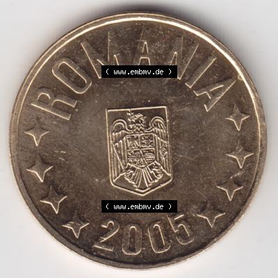 Münzen Rumänien Umlaufmünze 2005-2012, 50 Bani 2005, Bild mit Rückseite der Münze als Bildmaterial Sammlung