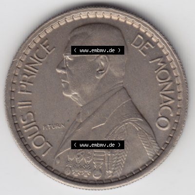 Münzen Monaco Umlaufmünze 1946-1946, 10 Fr, Francs, Franken, Louis II Prince de Monaco (2) Sammlung