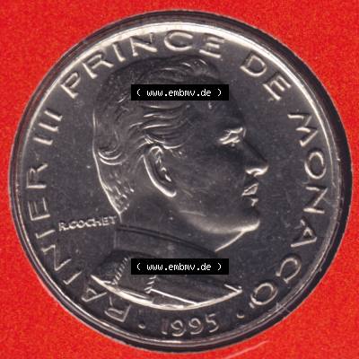 Münzen Monaco Umlaufmünze 1965-1995, 1/2 Francs 1995 (2) Sammlung
