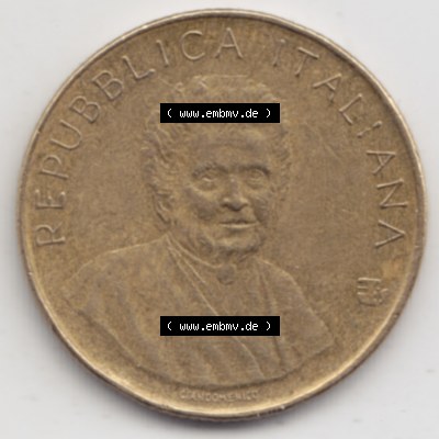 Münzen Italien Gedenkmünze 1980-1980, 200 Lire FAO - Internationales Jahr der Frau. Rückseite der alten italienischen Münze aus Italien in der italienischen Lira-Währung... Sammlung