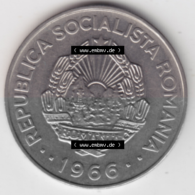 Münzen Rumänien Umlaufmünze 1966-1966, 3 Lei, Bild mit Rückseite der Münze als Bildmaterial Sammlung