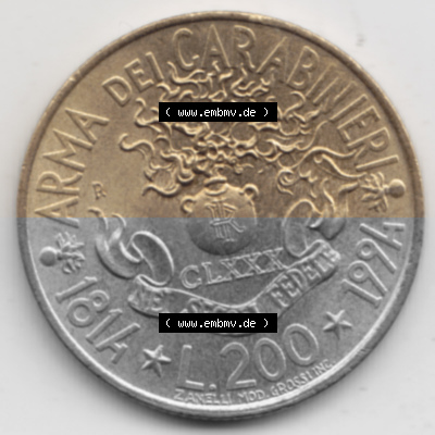 Münze aus Italien in der italienischen Lira-Währung Sammlung