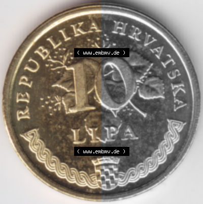 Münzen Kroatien Umlaufmünze 1999 5 Lipa, Bild mit Rückseite der Münze als Bildmaterial Sammlung