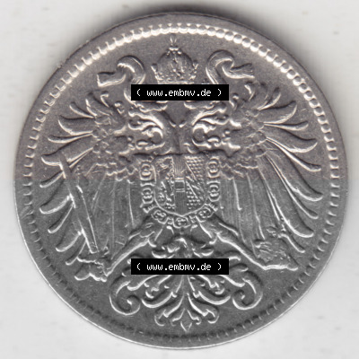 Münzen Österreich Umlaufmünze 1892-1911, 10 Heller 1909, Bild mit Rückseite der österreichischen Münze als Bildmaterial,... Sammlung