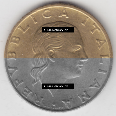 Münze aus Italien in der italienischen Lira-Währung Sammlung